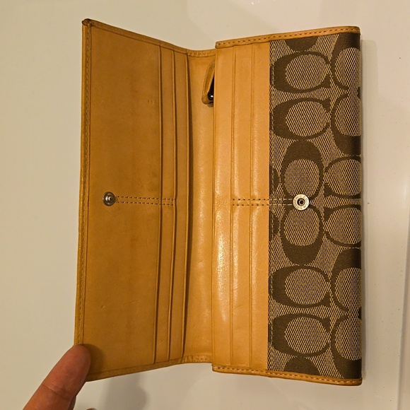 Vintage Coach monogram fold long wallet - Picture 4 of 8